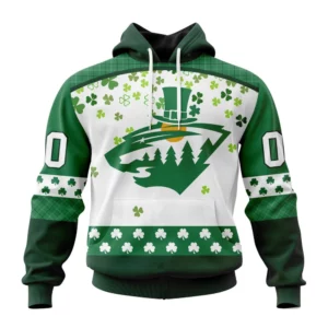 Hoodie NHL Minnesota Wild Special Design For St. Patrick Day St2401 QTNHL080524A1246HD