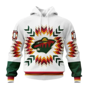 Hoodie NHL Minnesota Wild Special Design With Native Pattern St2302 QTNHL080524A215HD