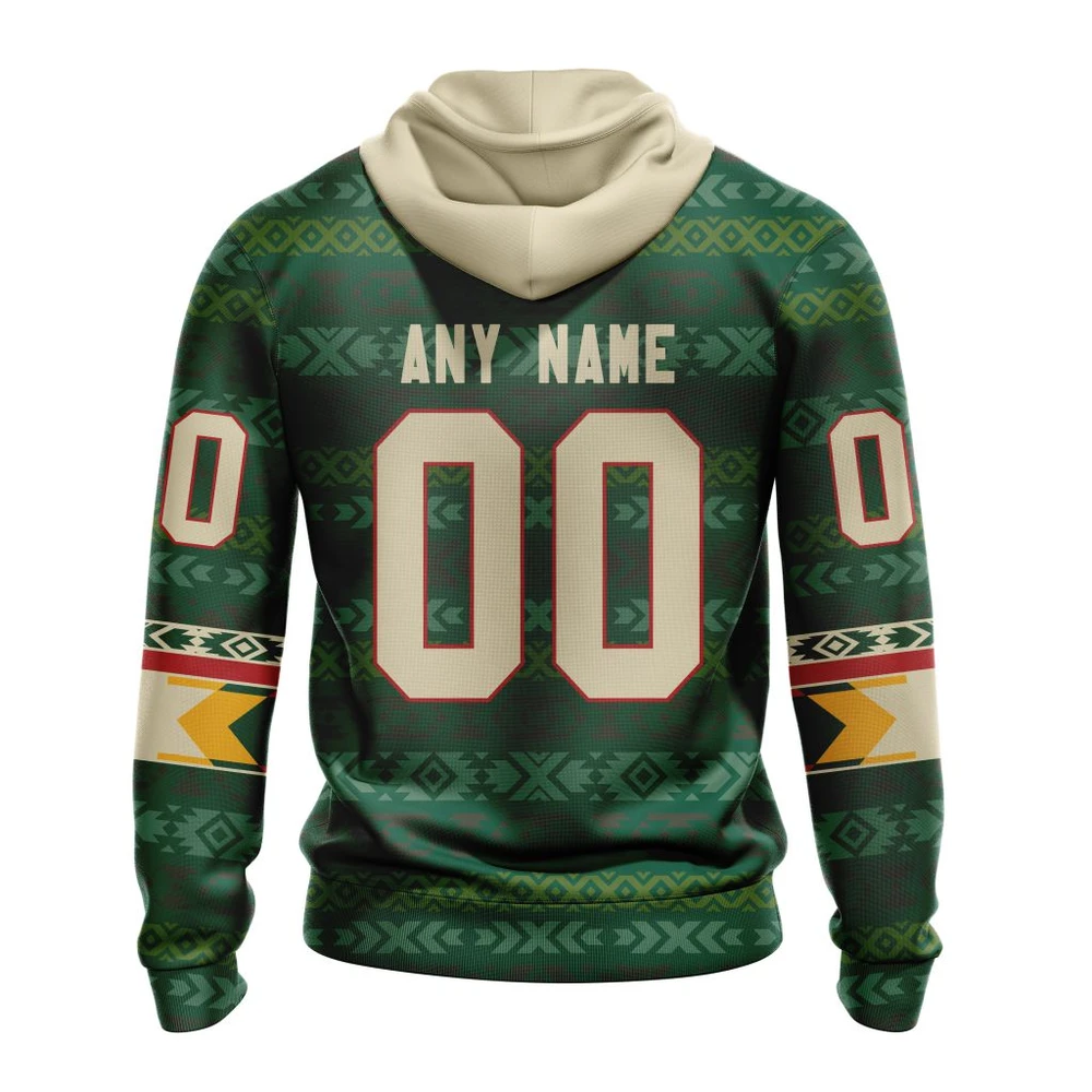 Hoodie NHL Minnesota Wild Special Design With Native Pattern St2303 QTNHL080524A1330HD - Image 2