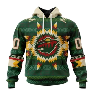 Hoodie NHL Minnesota Wild Special Design With Native Pattern St2303 QTNHL080524A1330HD