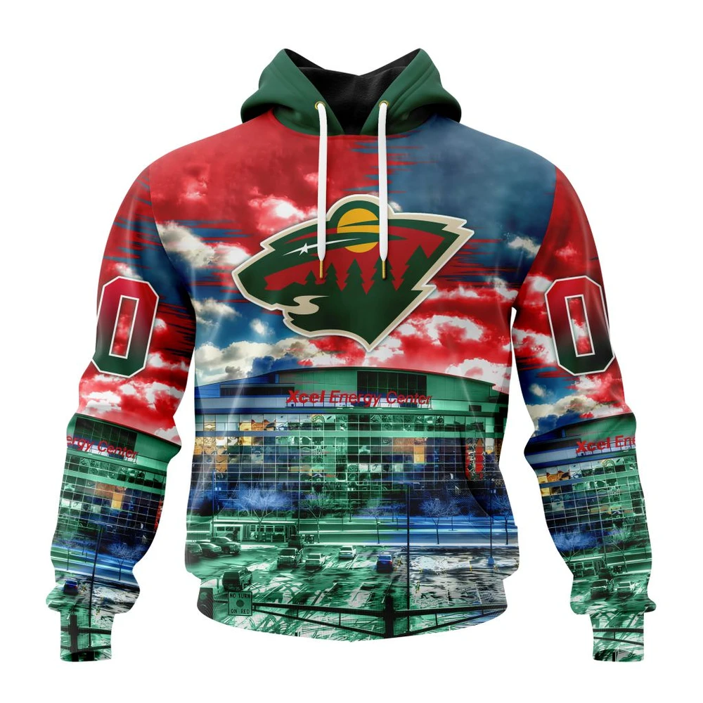 Hoodie NHL Minnesota Wild Special Design With Xcel Energy Center St2401 QTNHL080524A721HD