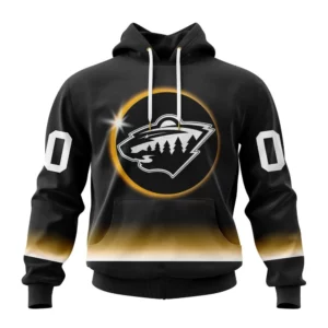 Hoodie NHL Minnesota Wild Special Eclipse Design St2401 QTNHL080524A631HD