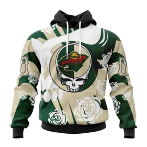 Hoodie NHL Minnesota Wild Special Grateful Dead Design St2305 QTNHL080524A1278HD
