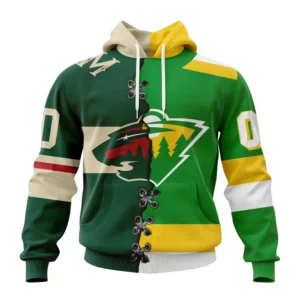 Hoodie NHL Minnesota Wild Special Home Mix Reverse Retro Personalized Kits QTNHL080524A932HD