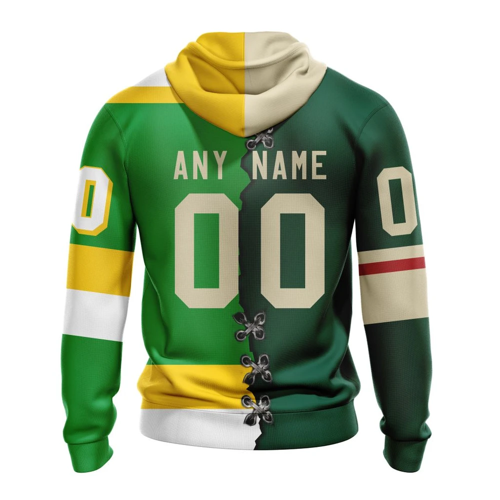 Hoodie NHL Minnesota Wild Special Home Mix Reverse Retro Personalized Kits QTNHL080524A932HD - Image 2