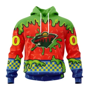 Hoodie NHL Minnesota Wild Special Nickelodeon Design St2301 QTNHL080524A1182HD