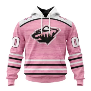 Hoodie NHL Minnesota Wild Special Pink Fight Breast Cancer Design St2304 QTNHL080524A1745HD