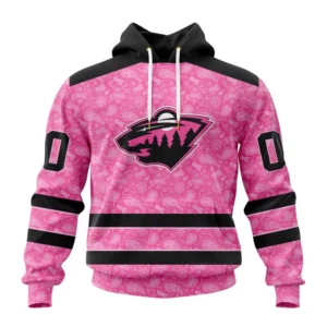 Hoodie NHL Minnesota Wild Special Pink Fight Breast Cancer St2306 QTNHL080524A1641HD