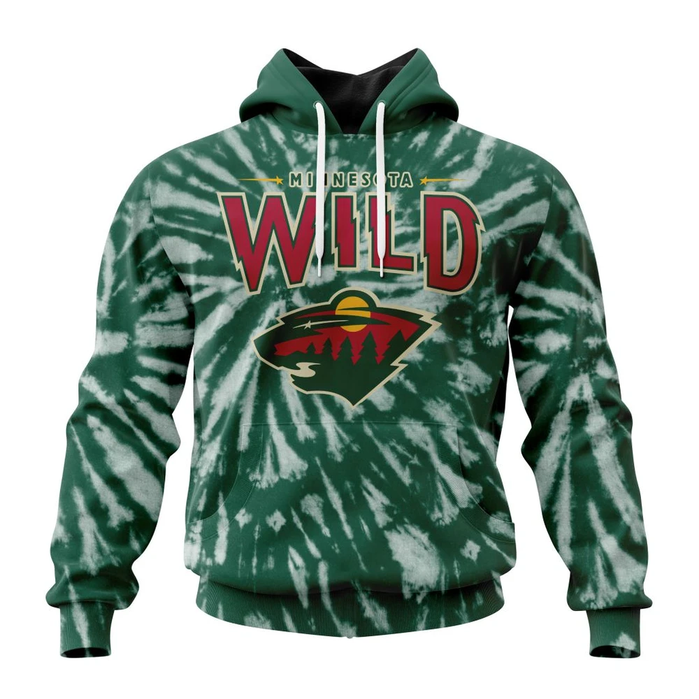 Hoodie NHL Minnesota Wild Special Retro Vintage Tie Dye St2201 QTNHL080524A133HD