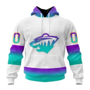 Hoodie NHL Minnesota Wild Special Whiteout Design St2401 QTNHL080524A567HD