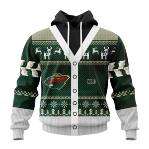 Hoodie NHL Minnesota Wild, Specialized Chrismas Season QTNHL080524A2795HD