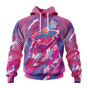 Hoodie NHL Minnesota Wild, Specialized Design I Pink I Can! Fearless Again Breast Cancer QTNHL080524A3566HD