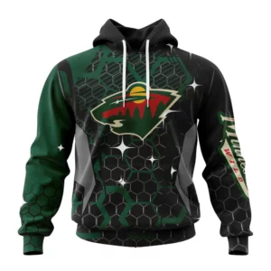 Hoodie NHL Minnesota Wild, Specialized Design With Motocross Syle V0222 QTNHL080524A3387HD