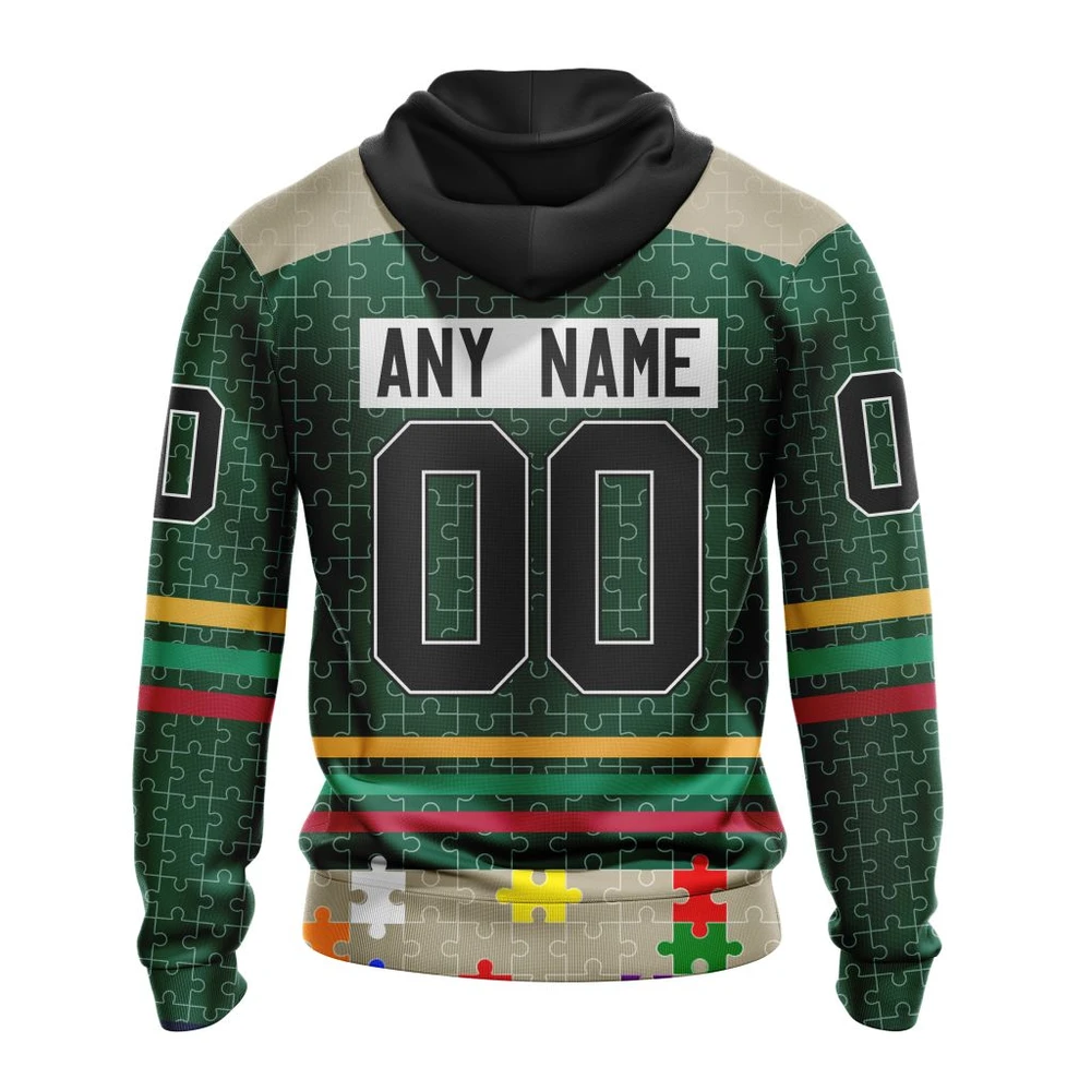 Hoodie NHL Minnesota Wild, Specialized Fearless Aganst Autism V0122 QTNHL080524A2522HD - Image 2