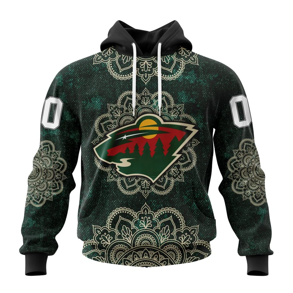 Hoodie NHL Minnesota Wild, Specialized Mandala Style St2201 QTNHL080524A4054HD