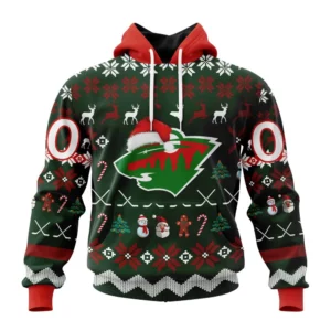 Hoodie NHL Minnesota Wild, Specialized Unisex Christmas Is Coming QTNHL080524A2937HD