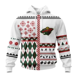 Hoodie NHL Minnesota Wild, Specialized Unisex Christmas Is Coming V01 QTNHL080524A2910HD