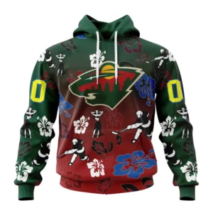 Hoodie NHL Minnesota Wild X Hawaii Specialized Design For Hawaiia V0122 QTNHL080524A3774HD