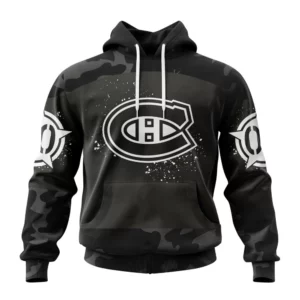 Hoodie NHL Montreal Canadiens Special Black Camo Design For Veterans Day St2304 QTNHL080524A1612HD