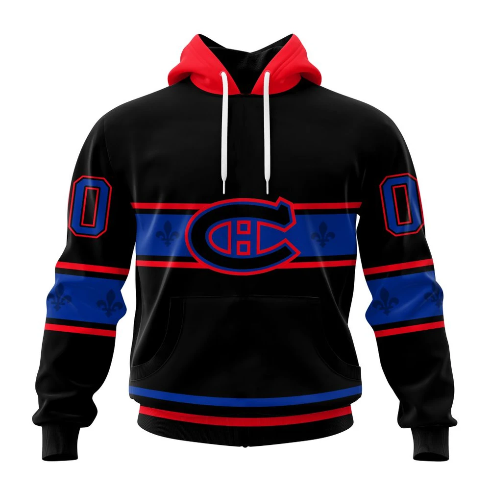 Hoodie NHL Montreal Canadiens Special Blackout Design St2401 QTNHL080524A600HD