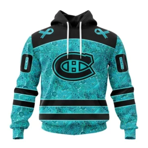 Hoodie NHL Montreal Canadiens Special Design Fight Ovarian Cancer St2201 QTNHL080524A2420HD