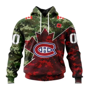 Hoodie NHL Montreal Canadiens Special Design For Remembrance Day St2201 QTNHL080524A131HD