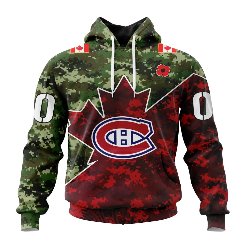 Hoodie NHL Montreal Canadiens Special Design For Remembrance Day St2201 QTNHL080524A131HD