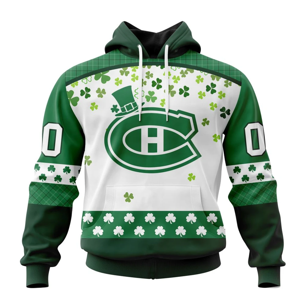 Hoodie NHL Montreal Canadiens Special Design For St. Patrick Day St2401 QTNHL080524A1247HD