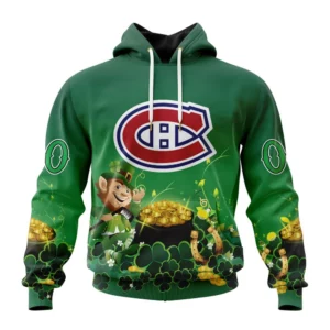 Hoodie NHL Montreal Canadiens Special Design For St. Patrick&apos;s Day St2403 QTNHL080524A902HD