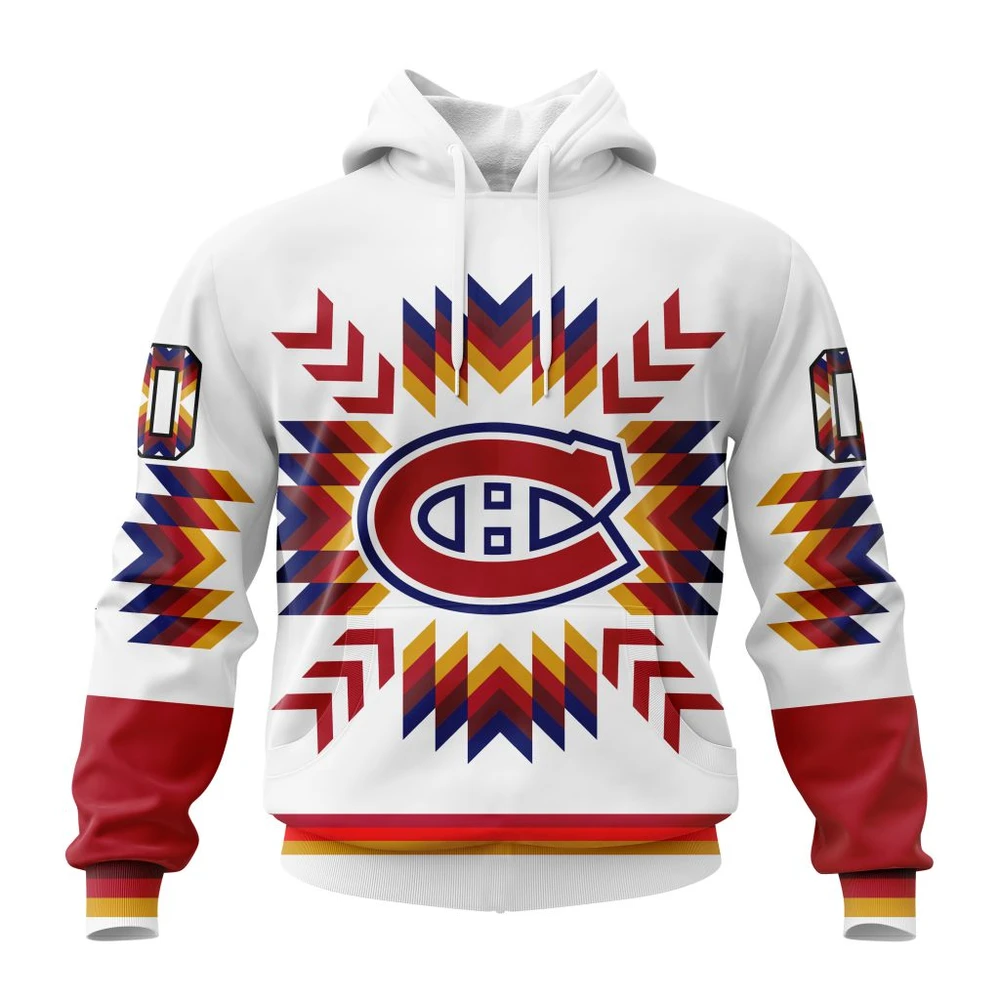 Hoodie NHL Montreal Canadiens Special Design With Native Pattern St2302 QTNHL080524A1581HD