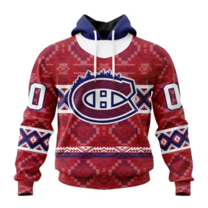 Hoodie NHL Montreal Canadiens Special Design With Native Pattern St2303 QTNHL080524A182HD