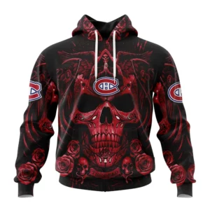 Hoodie NHL Montreal Canadiens Special Design With Skull Art St2203 QTNHL080524A348HD