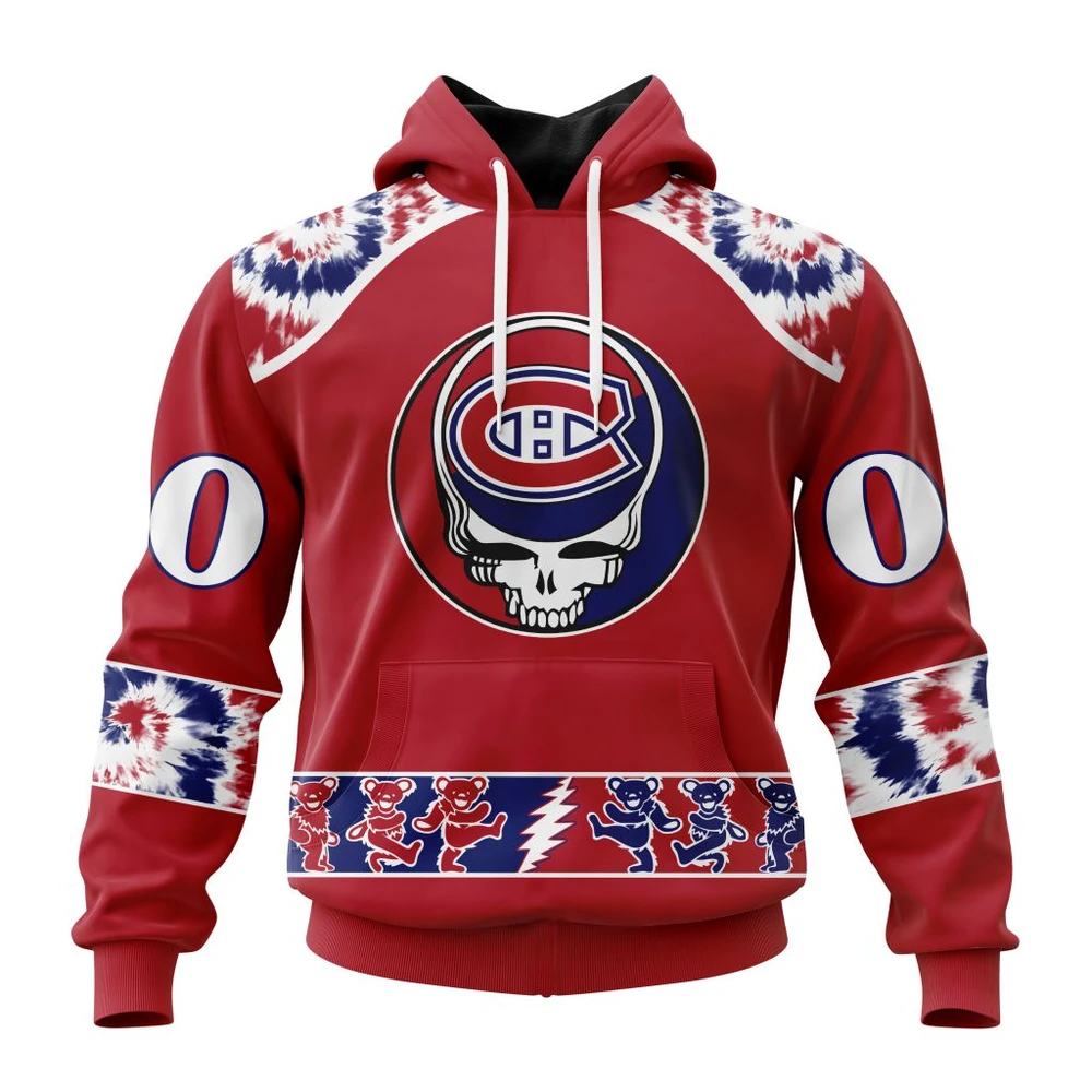 Hoodie NHL Montreal Canadiens Special Grateful Dead Design St2301 QTNHL080524A2196HD