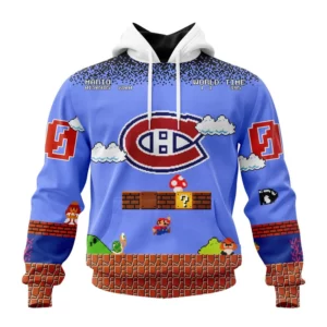 Hoodie NHL Montreal Canadiens Special Kits With Super Mario Game Design QTNHL080524A8HD