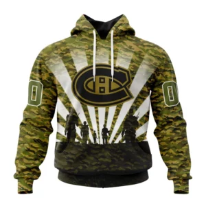 Hoodie NHL Montreal Canadiens Special Military Camo Kits For Veterans Day And Rememberance Day St2201 QTNHL080524A3463HD