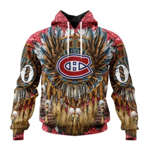 Hoodie NHL Montreal Canadiens Special Native Costume Design St2201 QTNHL080524A130HD