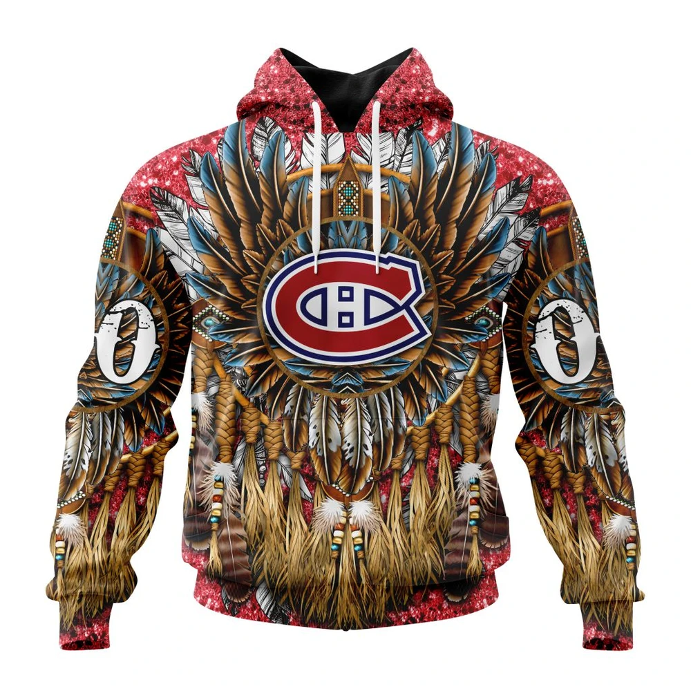 Hoodie NHL Montreal Canadiens Special Native Costume Design St2201 QTNHL080524A130HD