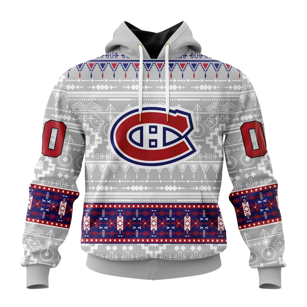 Hoodie NHL Montreal Canadiens Special Native Design St2302 QTNHL080524A25HD