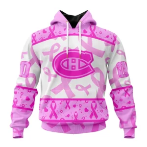Hoodie NHL Montreal Canadiens Special Pink October Breast Cancer Awareness Month St2302 QTNHL080524A1864HD