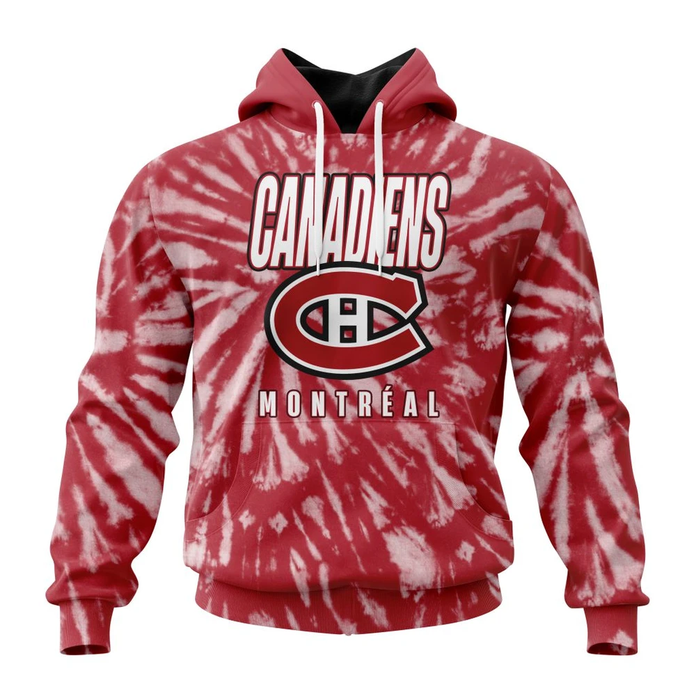Hoodie NHL Montreal Canadiens Special Retro Vintage Tie Dye St2201 QTNHL080524A3071HD
