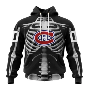 Hoodie NHL Montreal Canadiens Special Skeleton Costume For Halloween St2301 QTNHL080524A2029HD