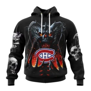 Hoodie NHL Montreal Canadiens Special Skull Art Design St2301 QTNHL080524A1216HD