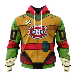 Hoodie NHL Montreal Canadiens Special Teenage Mutant Ninja Turtles Design St2301 QTNHL080524A275HD