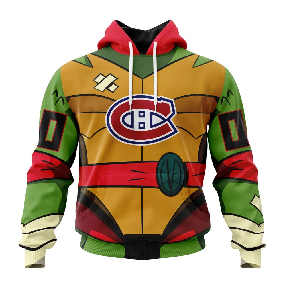 Hoodie NHL Montreal Canadiens Special Teenage Mutant Ninja Turtles Design St2301 QTNHL080524A275HD