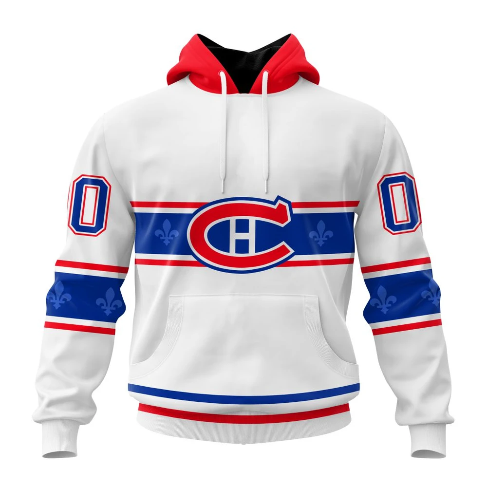 Hoodie NHL Montreal Canadiens Special Whiteout Design St2401 QTNHL080524A568HD
