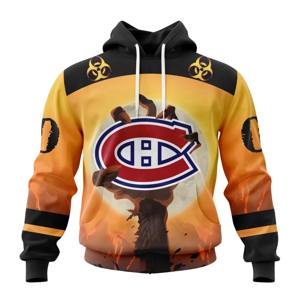 Hoodie NHL Montreal Canadiens Special Zombie Design For Halloween St2305 QTNHL080524A1939HD