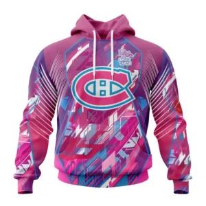 Hoodie NHL Montreal Canadiens, Specialized Design I Pink I Can! Fearless Again Breast Cancer QTNHL080524A3567HD