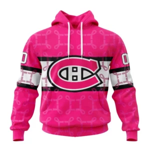 Hoodie NHL Montreal Canadiens, Specialized Design I Pink I Can! In October We Wear Pink Breast Cancer QTNHL080524A394HD