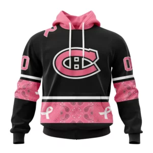 Hoodie NHL Montreal Canadiens, Specialized Design In Classic Style With Paisley! In October We Wear Pink Breast Cancer QTNHL080524A3593HD