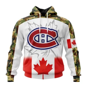 Hoodie NHL Montreal Canadiens, Specialized Design With Our Canada Flag QTNHL080524A3433HD